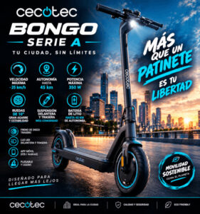 Patinete electrico Cecotec Bongo Serie A con bateria extraible