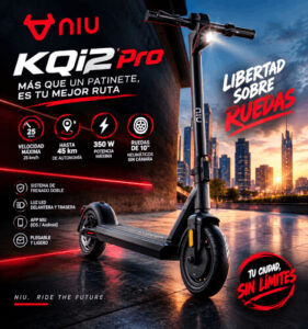 Patinete electrico NIU KQi2 Pro para adultos con tambor de freno